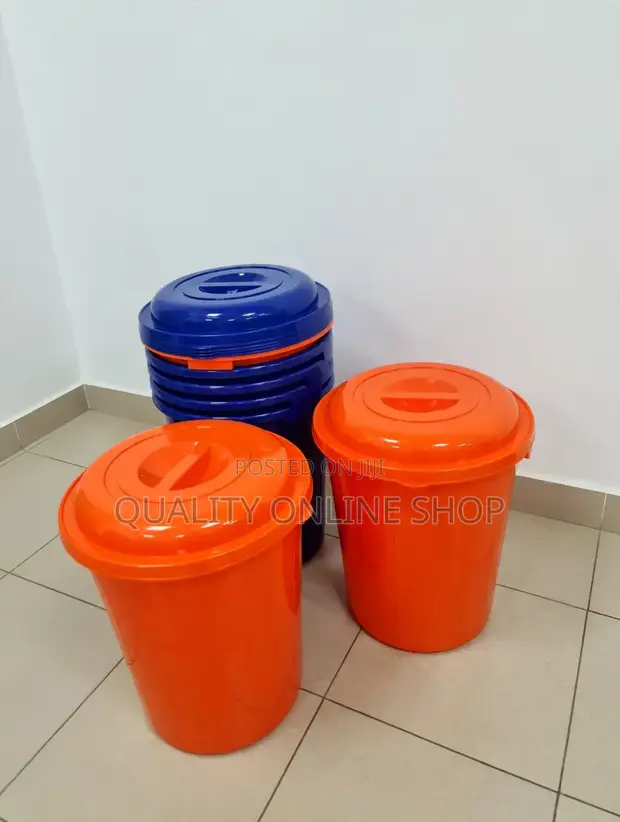 60 Litre Durable Plastic Dust Bin - 1