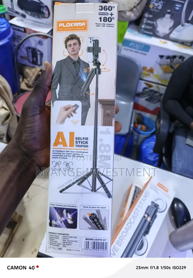 Plokama Auto-A7 AI Face Tracking Selfie Stick Tripod - 1