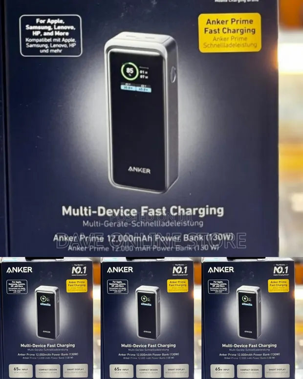 Anker Prime 12,000mAh Power Bank (130W) - 1