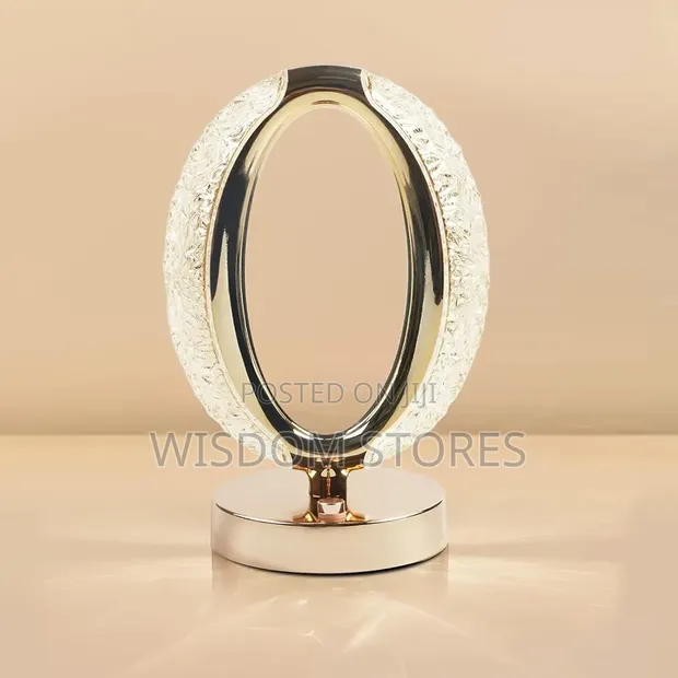 Touch Control 3-Way Dimmable Oval Crystal Table Lamp - 1