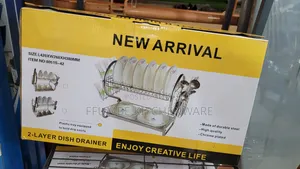 2-Layer Dish Rack with Utensil Holder