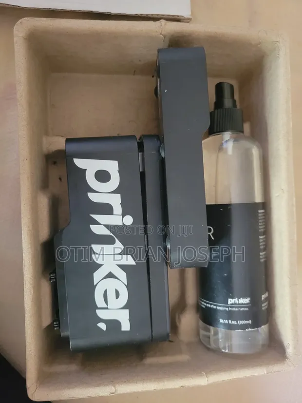 Used Prinker S Handheld Temporary Tattoo Printer + Ink Cartridge - 1