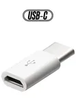 USB-C Male to Micro USB Adapter - White - 1