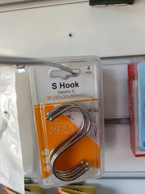 4-Piece Set S-Shape Metal Hooks - Silver