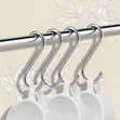 4-Piece Set S-Shape Metal Hooks - Silver - 3