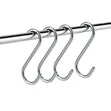4-Piece Set S-Shape Metal Hooks - Silver - 4
