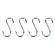 4-Piece Set S-Shape Metal Hooks - Silver - 5