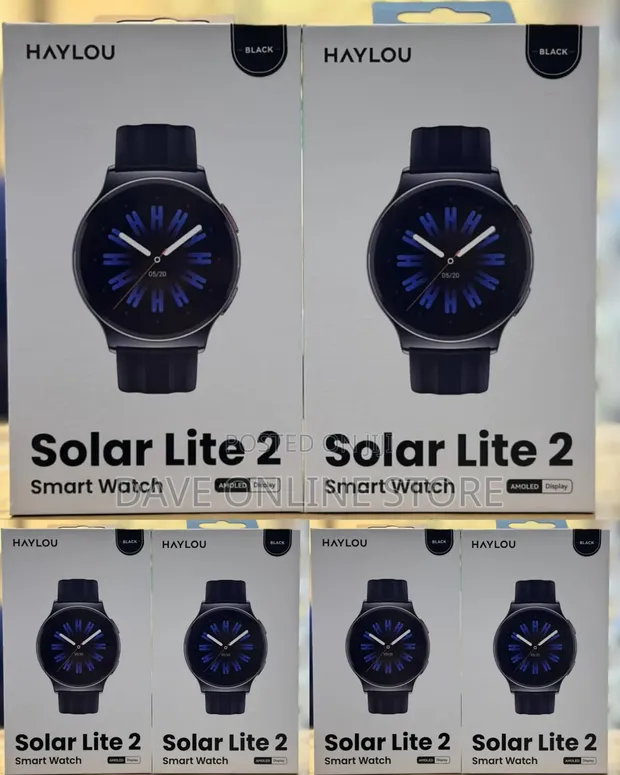 Brand New Haylou Solar Lite 2 Smartwatch (Black) - 1