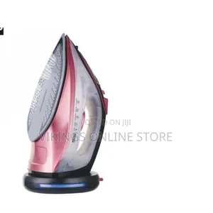 Pink Professional Cordless Steam Iron with Rapid Charging Base