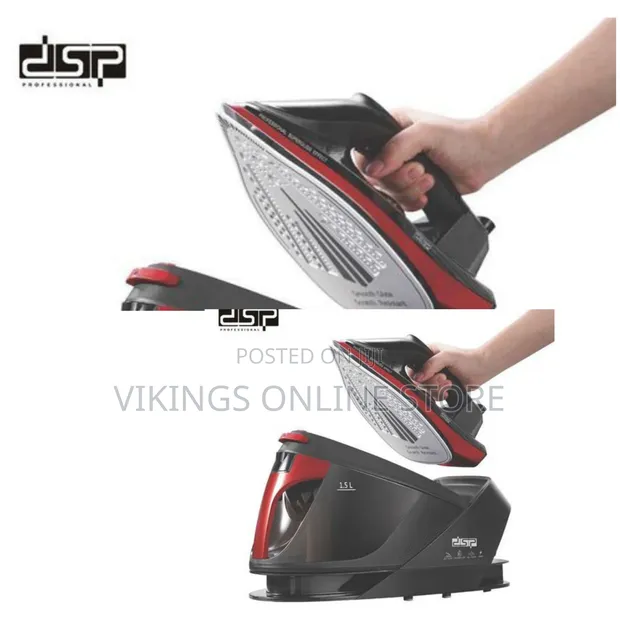 DSP Professional Steam Generator Iron - Black/Red - 1