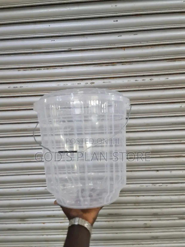Brand New 20L Plastic Bucket with Metallic Handle - 1