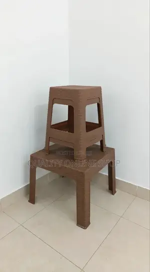 Plastic Table and 2 Stools