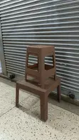 Plastic Table and 2 Stools - 2
