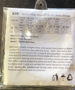 Electric Bass Guitar Strings - 5-String