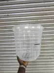 20 Litre Clear Plastic Buckets with Lid and Handle - 1