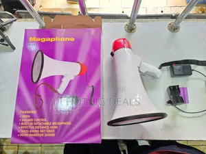Handheld Megaphone Bullhorn with Siren & Detachable Mic (400M Range)