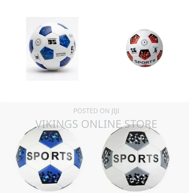 Blue and White Checkered Soccer Ball - Official Size - 1