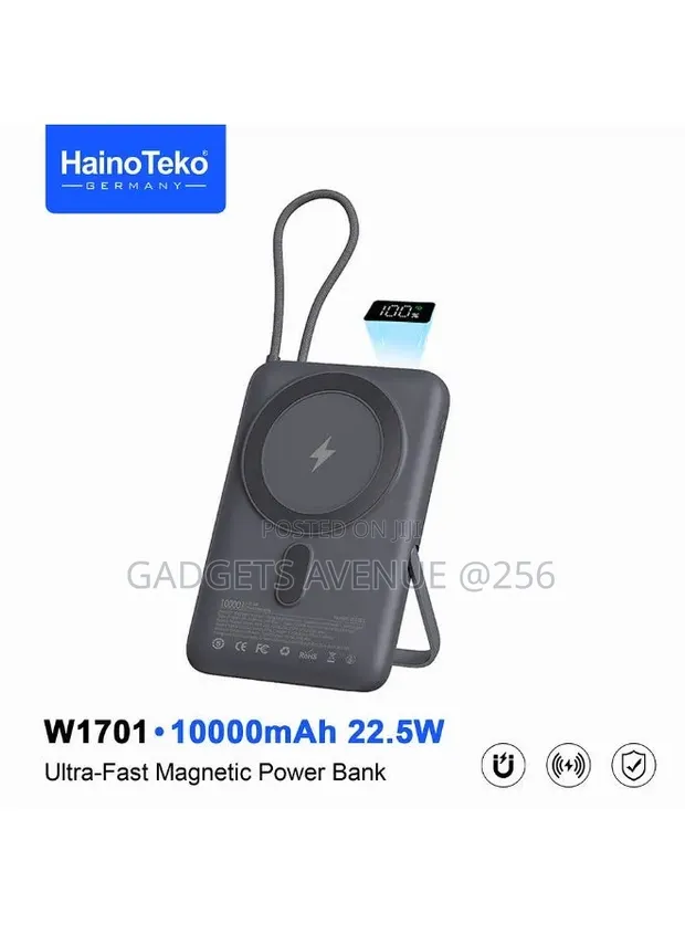 Haino Teko W1701 Ultra-Fast Magnetic Power Bank 10000mAh - 1
