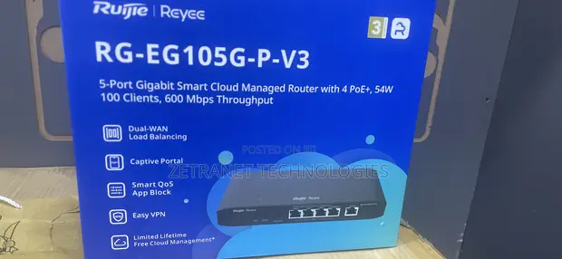 Ruijie RG-EG105G-V3 5-Port Gigabit Smart Cloud Router - 1