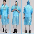 Lightweight Disposable Rain Poncho with Hood - 2