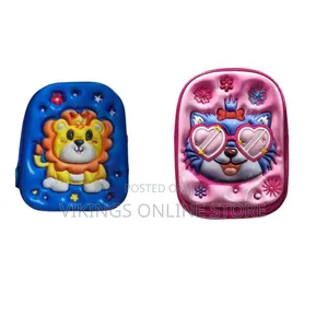 Pink 3D Cartoon Cat School Backpack for Kids