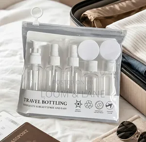 9-Piece Clear Travel Empty Bottle Set