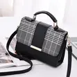 Hand Shoulder Bag - Medium, Black, Faux Leather - 1