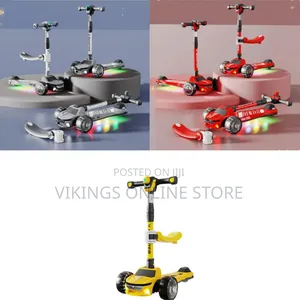 3-in-1 Convertible Kids' Kick Scooter - Sports Car Style