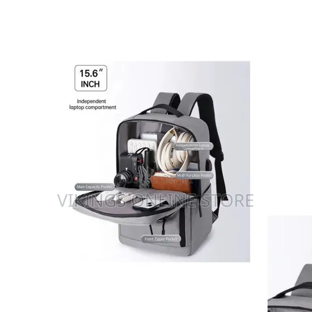 Multi-Compartment 15.6-Inch Laptop Travel Backpack - 1