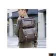 Men's Vintage PU Leather Business Commuter Backpack - 2