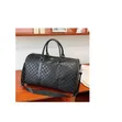 Black Checkered Travel Duffel Bag - Weekender/Overnight - 2