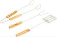 3-Piece Stainless Steel Barbecue Tool Set with Wooden Handles - 2