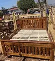 Solid Wood Platform Bed Frame with Headboard & Footboard - 2