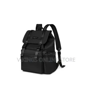 Chocolate Brown & Black Unisex Flap Backpack