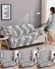 Stretch-Fit Geometric Sofa Slipcover - 1