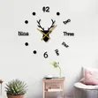 Deer Head Modern 3D DIY Wall Clock - 1