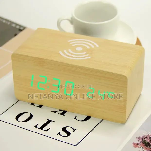 Wooden Digital Alarm Clock - 1