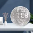 Themed Digital Circular Wall Clock with LED Display - 4
