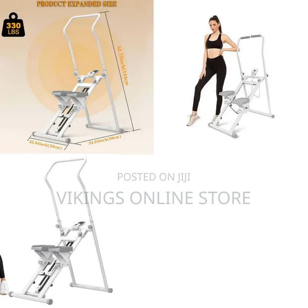 Folding Vertical Stair Climber & Cardio Exercise Machine - 1