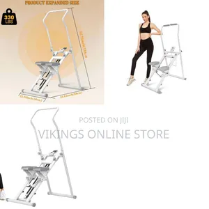 Folding Vertical Stair Climber & Cardio Exercise Machine