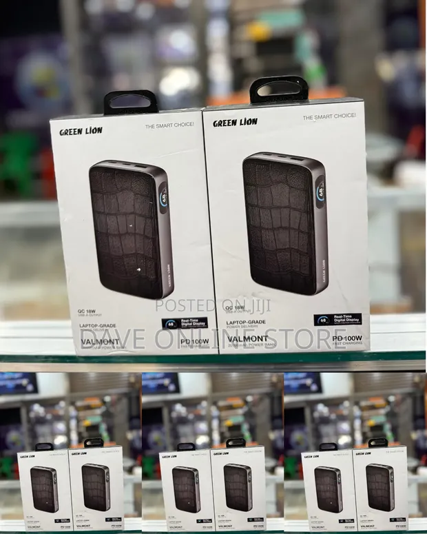 Green Lion Valmont 20000mAh PD 100W Power Bank - Black - 1