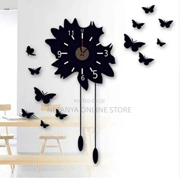 Butterfly 3D Wall Clock - 1