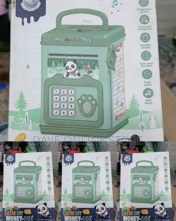 Green Electronic Piggy Bank Toy - 1