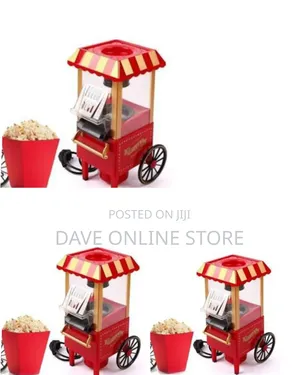 Red Vintage-Style Tabletop Hot Air Popcorn Maker