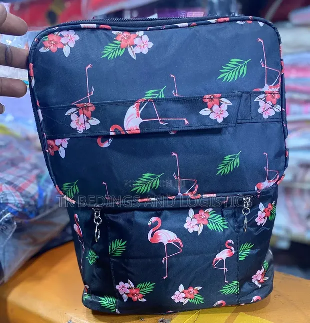 Flamingo Print Makeup Bag - 1