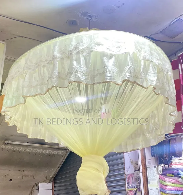 Double Decker Round Mosquito Net - Cream - 1