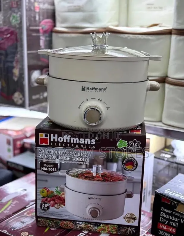 28cm Hoffmans Non-Stick Electric Cooker (Model HM-3063) - 1