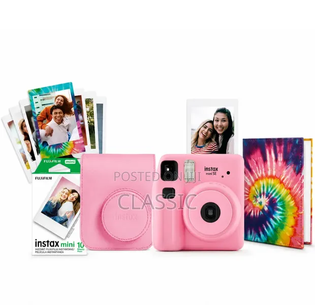 Fujifilm Instax Mini SE Instant Camera Value Bundle - Pink - 1