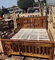 Traditional Wooden Slat Bed with Headboard & Footboard - 2