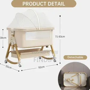 Adjustable 3-in-1 Baby Bassinet & Crib with Wheels